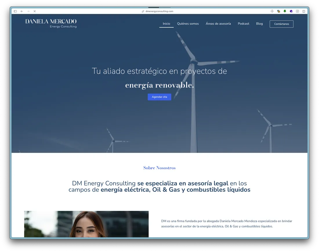 Página de DM Energy Consulting