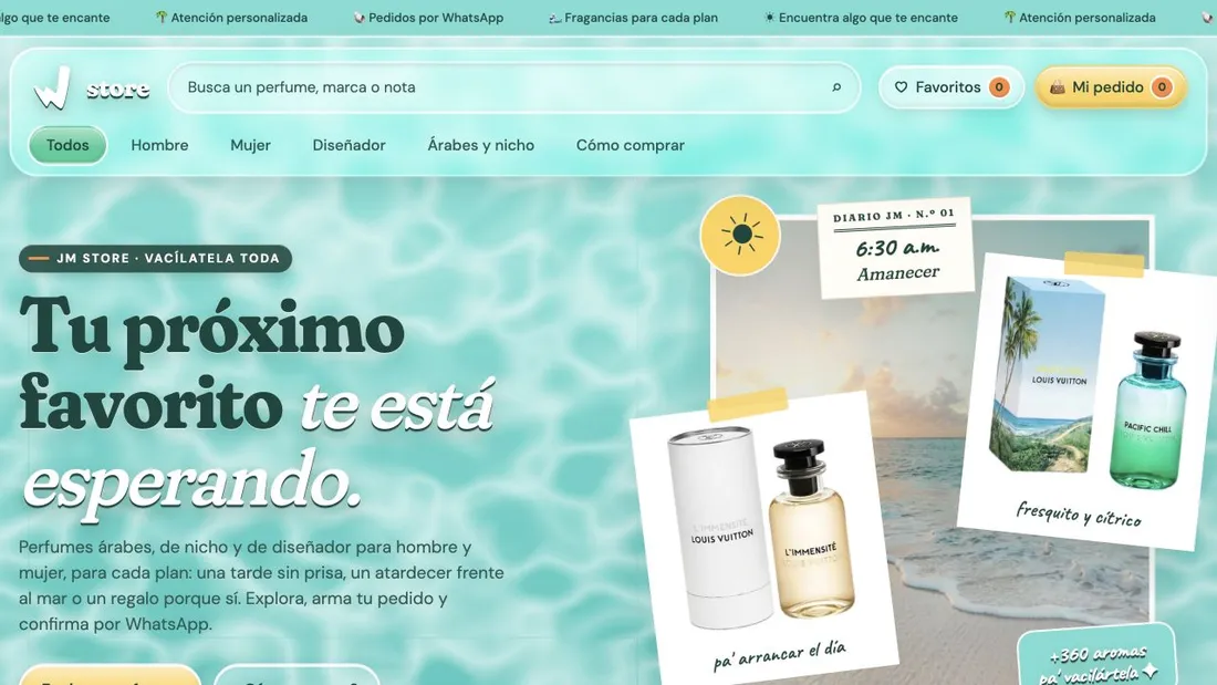 Página de JM Store